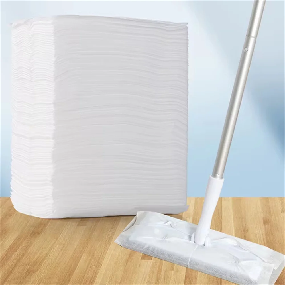 30/60/100pcs Disposable Electrostatic Dust Removal Mop Paper Home Kitchen Cleaning Cloth Wet And Dry Electrostatic