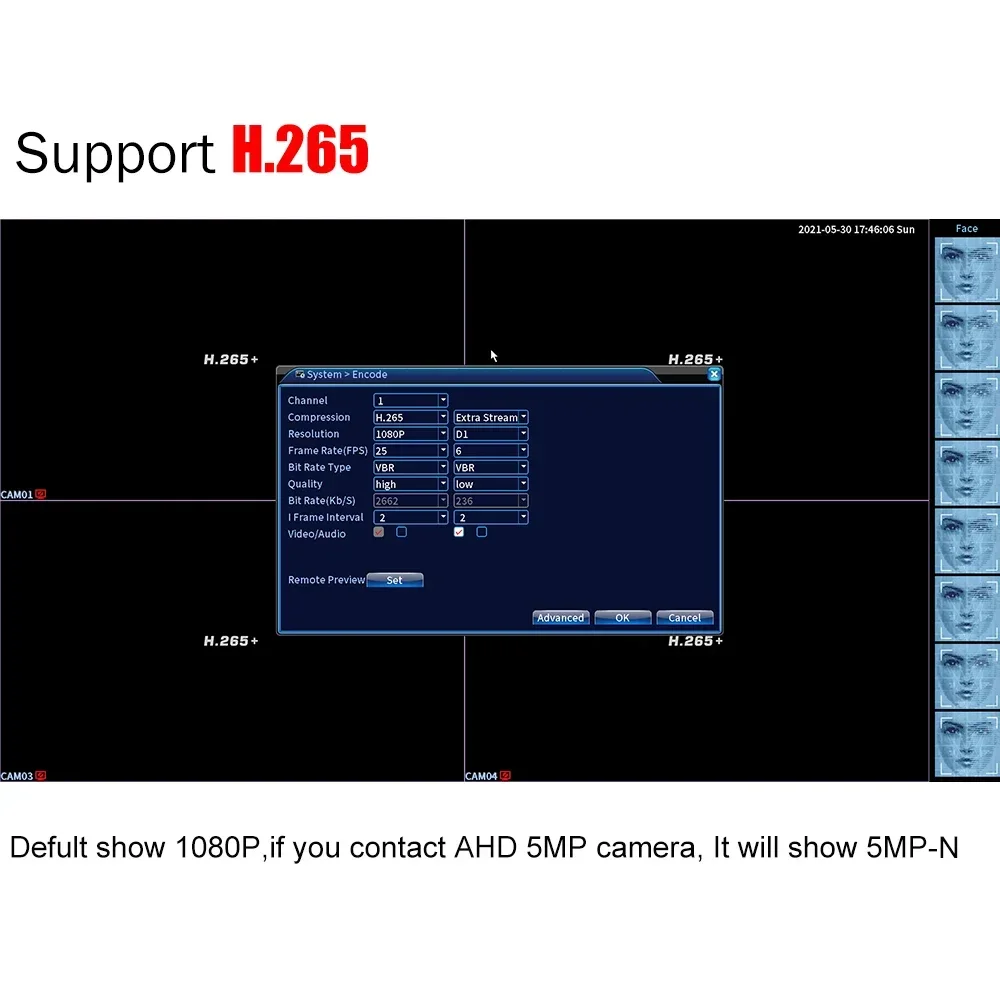 H.265 główny PCB AHD 5MP-N 4-kanałowy rejestrator AHD DVR wideorejestrator 4-kanałowy AHD DVR 1080P AHDH dla kamera AHD 1080P/5MP