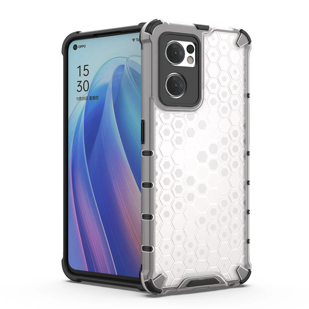 Reno 8 9 7 Pro Z 7Z 5G Reno7 SE 6 4G 6Z Case Honeycomb Slim Shockproof Armor Back Cover For OPPO Reno 8 7 6 Pro Plus Funda Cases