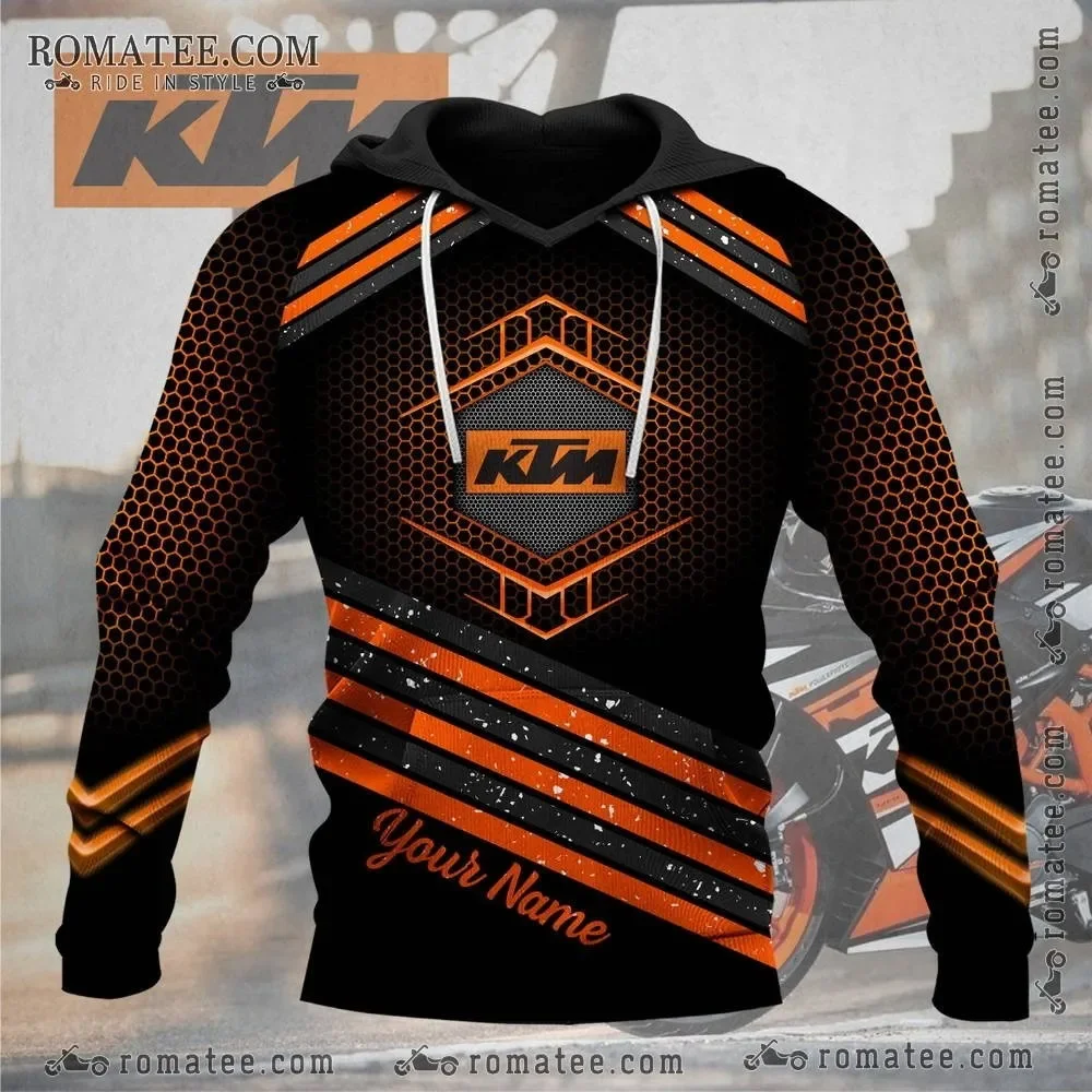 

New Comfortable Long Sleeves 3D Printed Pattern Drawstring Hoodies Fashion Casual Motorcycle Riding KTM Sport Unisex Hoodies