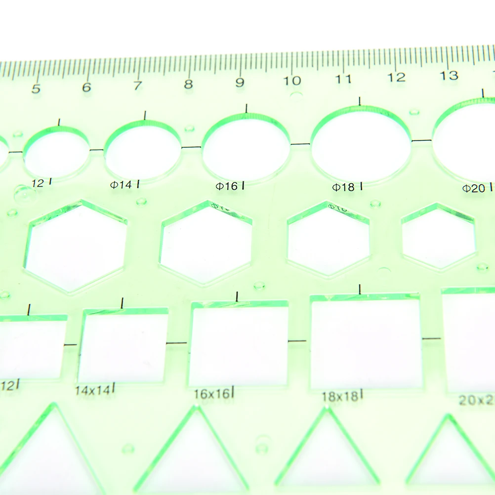 Пластиковые строительные шаблоны, геометрический шаблон, линейка, трафарет, измерительный инструмент, многофункциональный шаблон для строительства, 22X10,5 см