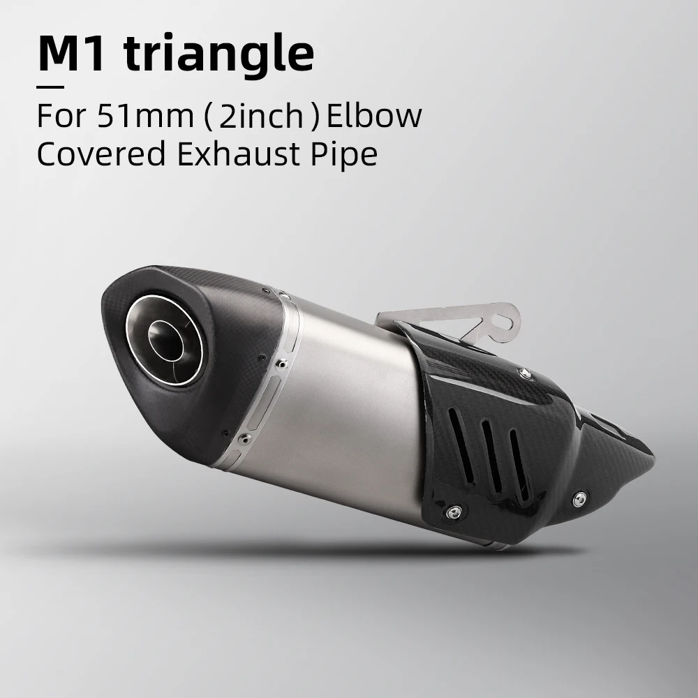 

51mm Universal Motorcycle Exhaust R1 R3 R6 Ninja400 250 R15 For M1 Muffler carbon fiber Heat Shield