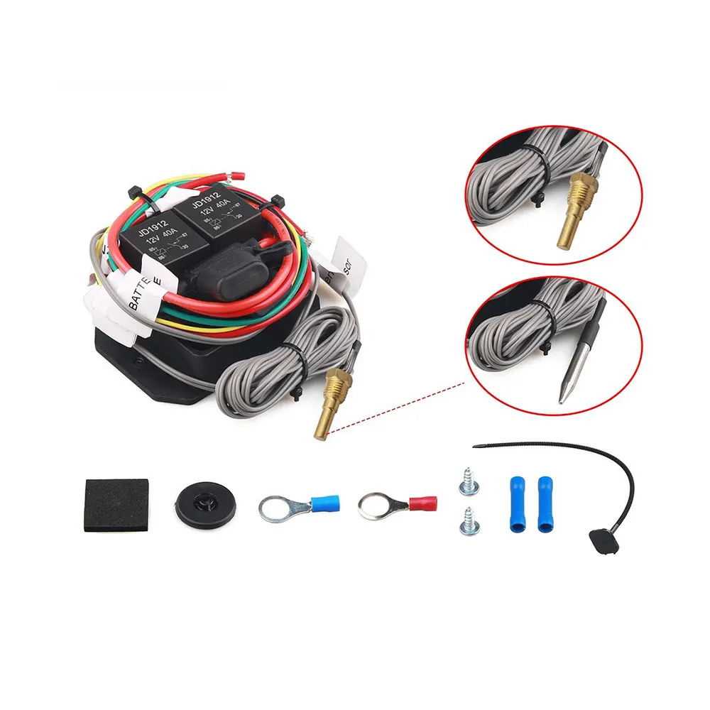Automobile Digital Dual Fan Switch 12V Digital Cooler Fans Controller Switch Cooling Switches Kits Automobiles Accessories