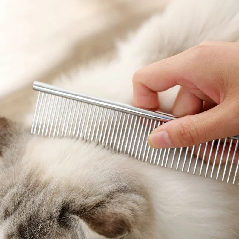 1 Piece Stainless Steel Dog Comb for Long Thick Fur, 19Cm*3.5Cm, Pet Grooming Detangling Comb Suitable for Long-Haired Dogs - view 4