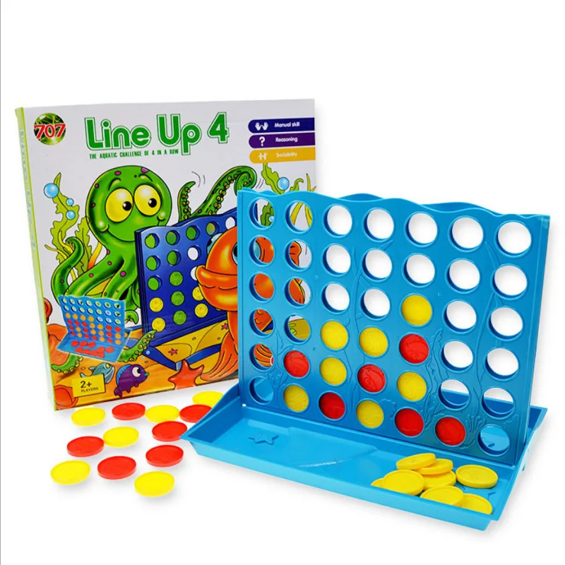 

Line Up Four Connect Four, Four in One Line, 42 шт. Шахматы для бинго - Интерактивная настольная игра для родителей и детей, шахматы