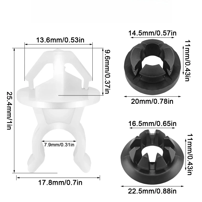 3Pcs/Set Hood Support Rod Prop Clip for Honda Accord Odyssey Prelude Civic Jade Acura Engine Bay Fastener