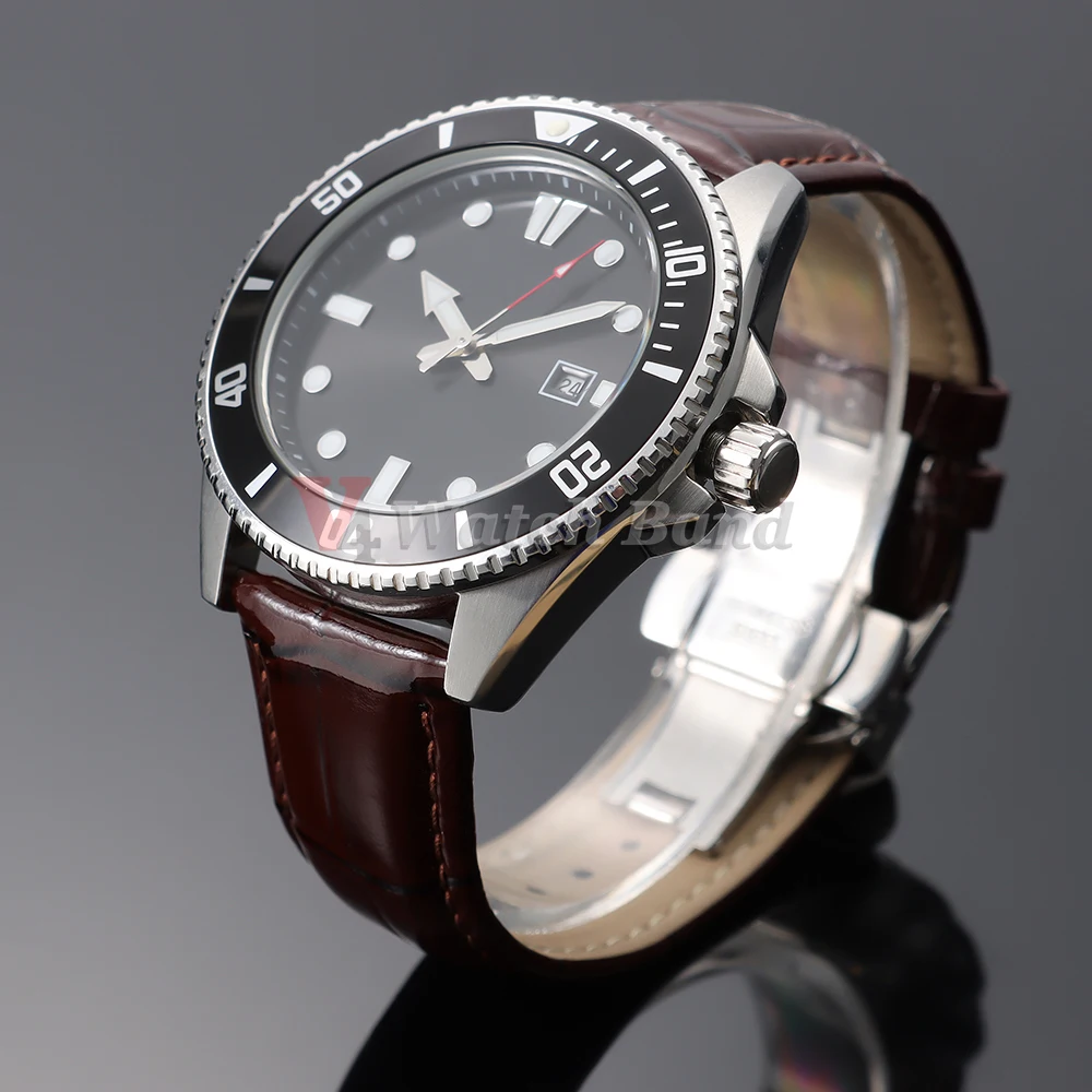 12/14/16/18/19/20/21/22mm Glossy Leather Watchband for Seiko Cowhide Wrist Strap for Omega Watch Band Butterfly Buckle Bracelets view 5