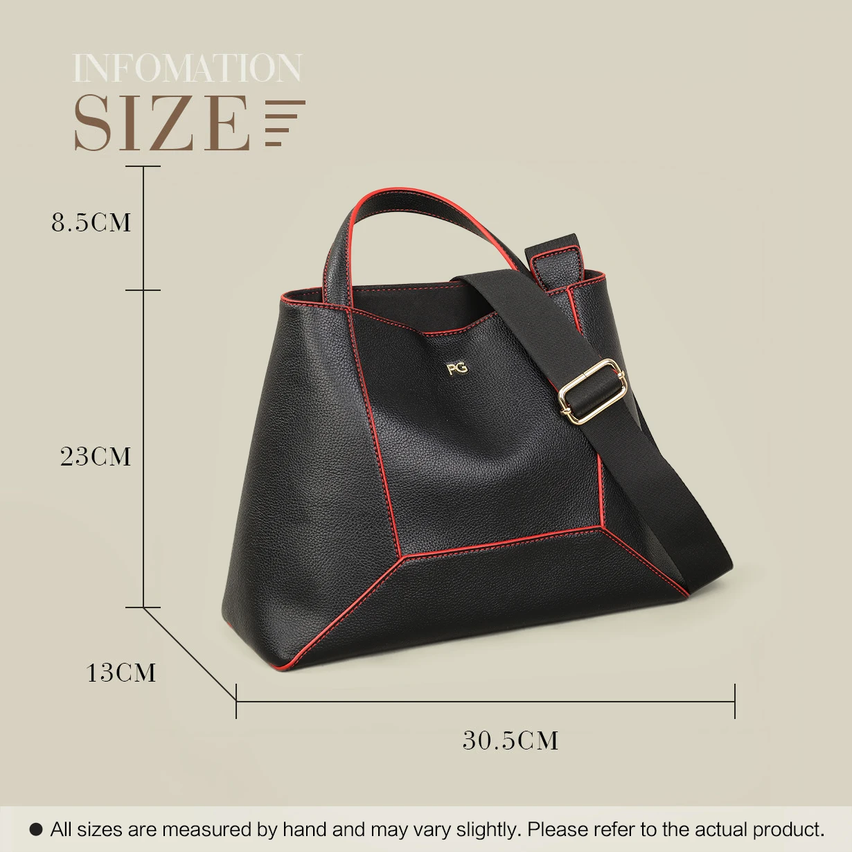 PG PATSY GARIS Luxuriöse Hochkapazitäts-Tragetaschen für Damen Klassische Mode-Schultertasche Designer Damen Casual Einkaufstasche – Detail 27