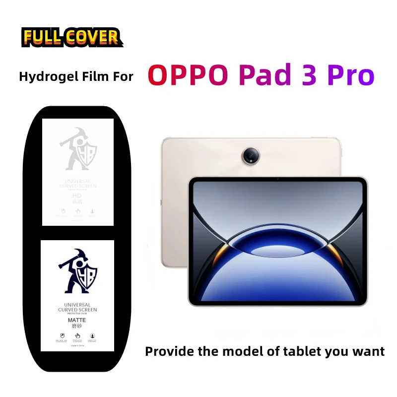 2 sztuki matowej folii hydrożelowej do OPPO Pad 3 Pro HD Screen Protector do OPPO Pad 3pro Frosted Protective Film Protector Clear