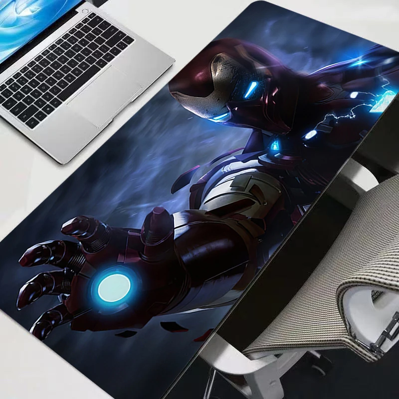 لوحة ماوس ملحقات ألعاب الكمبيوتر المحمول حصيرة سطح المكتب سرعة غير قابلة للانزلاق لوحة ماوس أنيمي مكتب الكمبيوتر الرجل الحديدي السجاد ألعاب لوحة المفاتيح #4