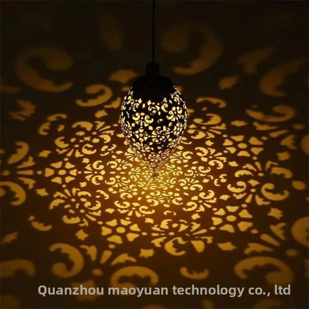 الحديد الفن مقاوم للماء قطرة الماء الشمسية في الهواء الطلق حديقة فناء المناظر الطبيعية جوفاء الديكور الإسقاط الحديقة معلقة الخفيفة