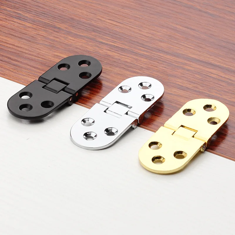 Zinc Alloy 180 Degree Flip Plate Hinge for Dining Table with Hidden Design And Rounded Corners - Tabletop Folding Mechanism