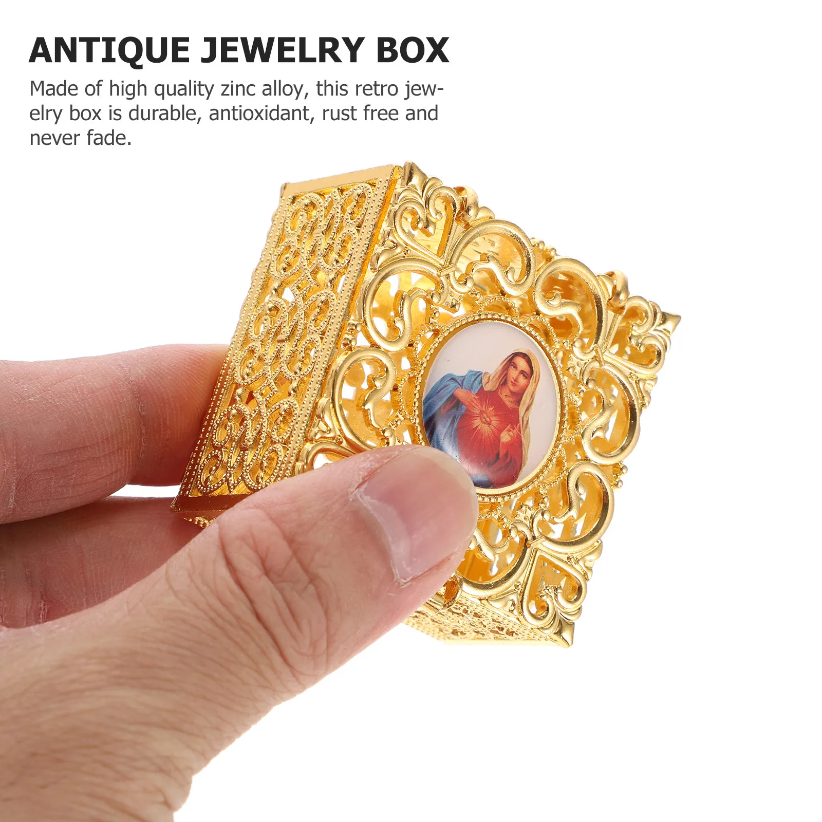 

Набор из 2 шт. шкатулок для украшений из цинкового сплава: стильный металлический контейнер для ожерелий, серег, браслетов, декор для дома и туалетного столика