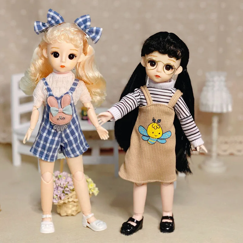 

Cute 1/6 Bjd Doll Clothes 30cm Princess Dress Up Clothes Accessories Fun Diy Playhouse Doll Kid Children Fashion Birthday Gift