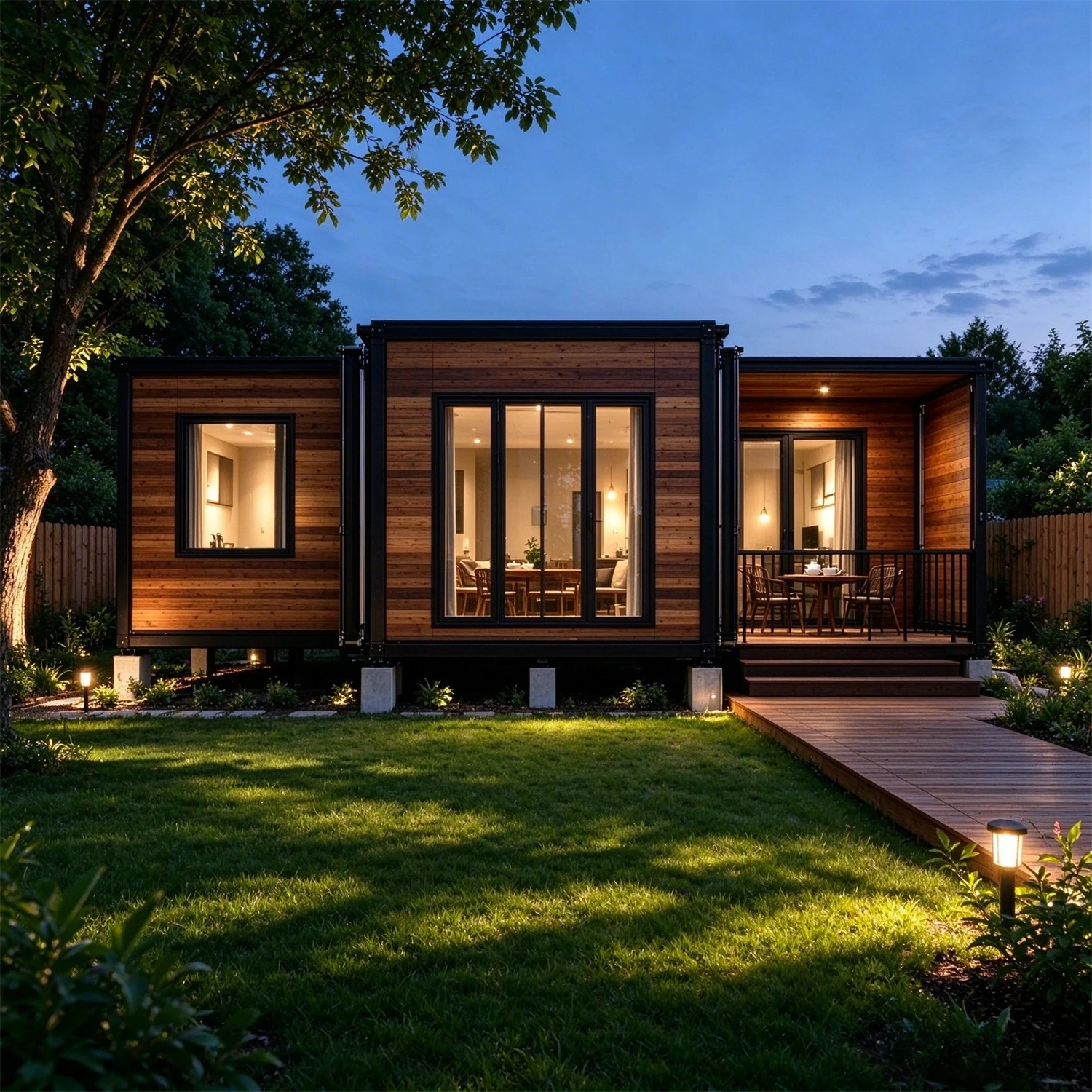 Customized Prefabricated Houses Prefab Tiny House 20Ft 40Ft Vacation Room Garden Rooms Mobile Home Expandable Container House