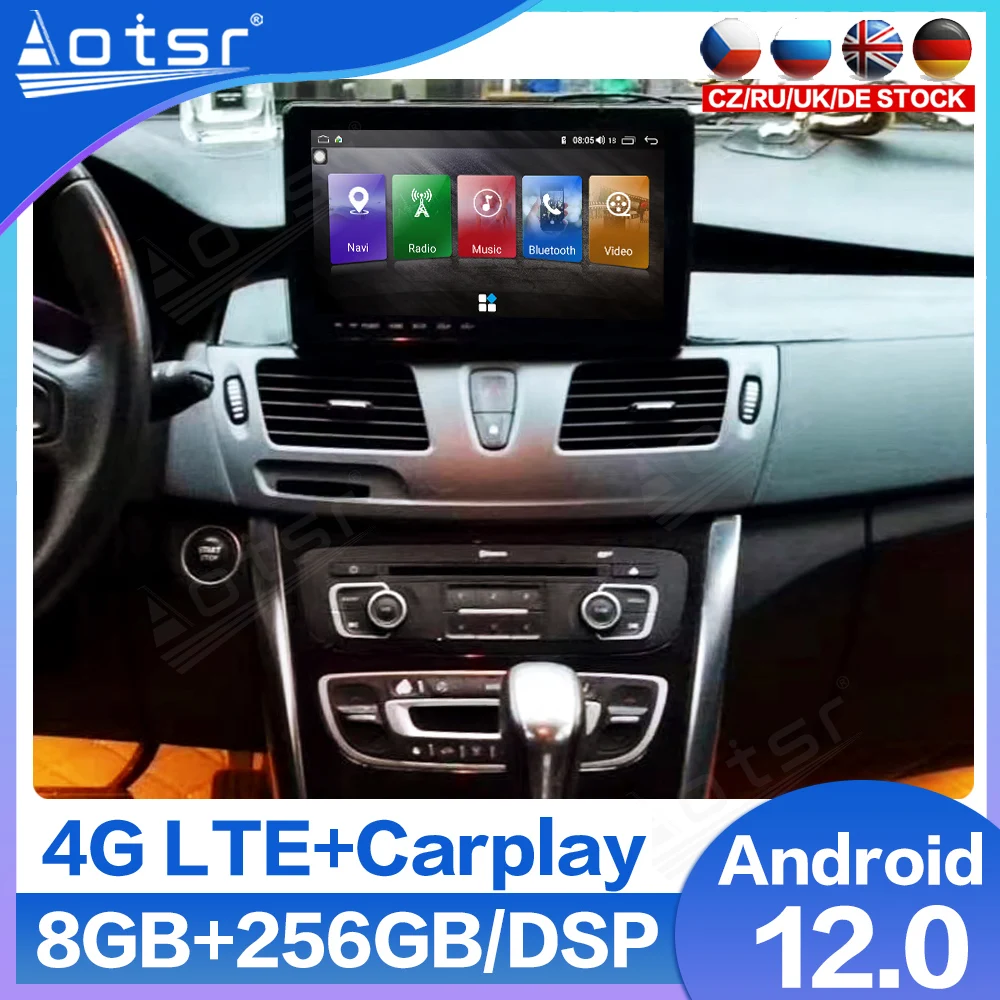 Android Multimedia For Renault Latitude 2011 2012 - 2015 Car Audio Radio Player GPS Navigation HD Touch Screen 6GB+128GB Carplay