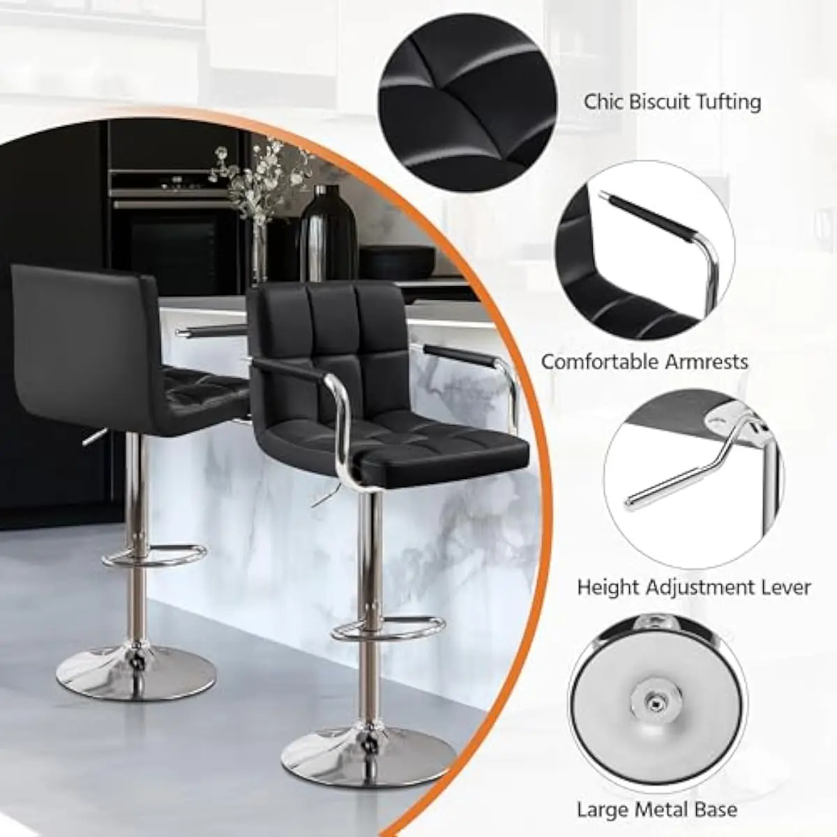 Adjustable Swivel Bar Stools 4