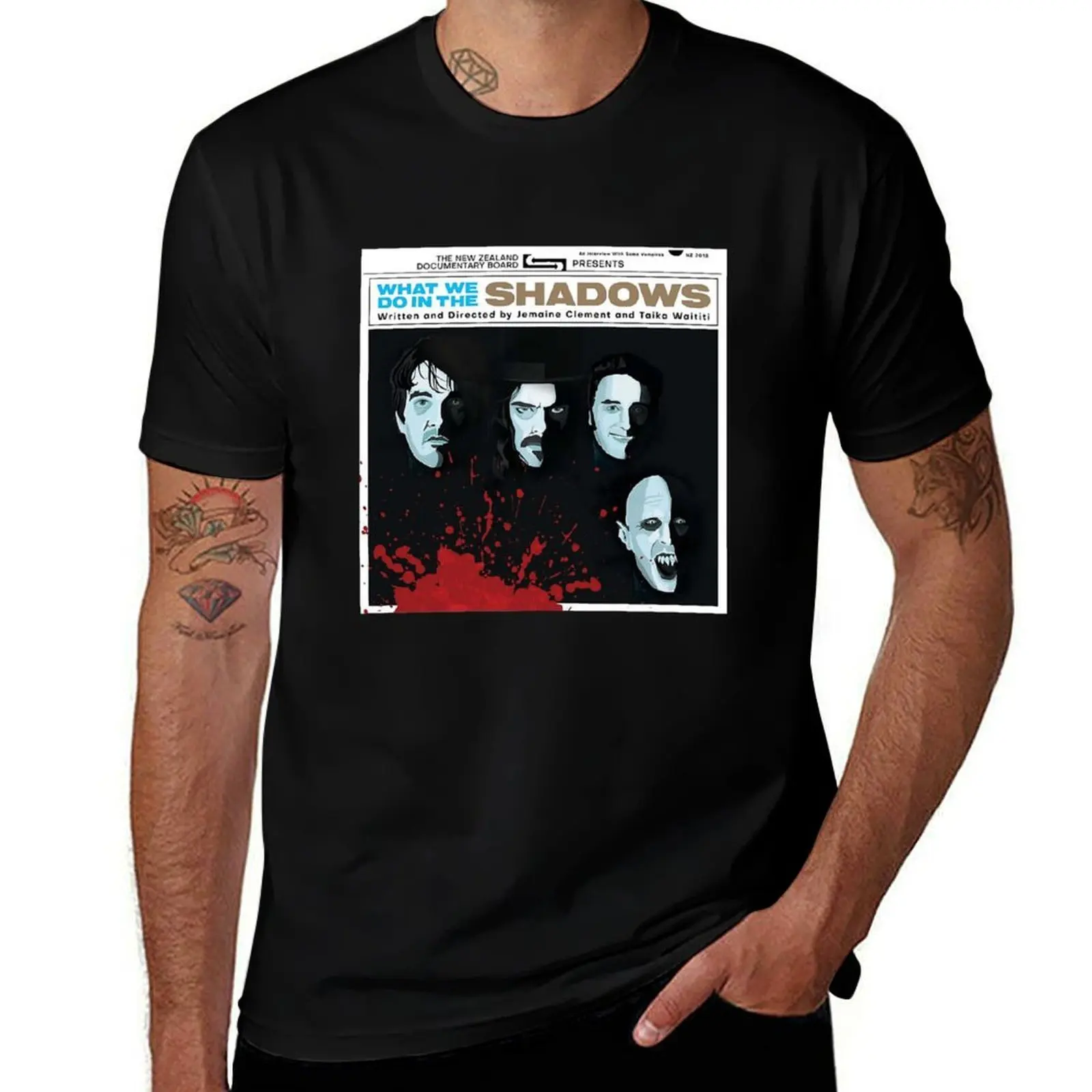 Vintage What We Do Shadows Movie Poster Cute Graphic Gifts T-Shirt Holiday Vacation Tee Shirt
