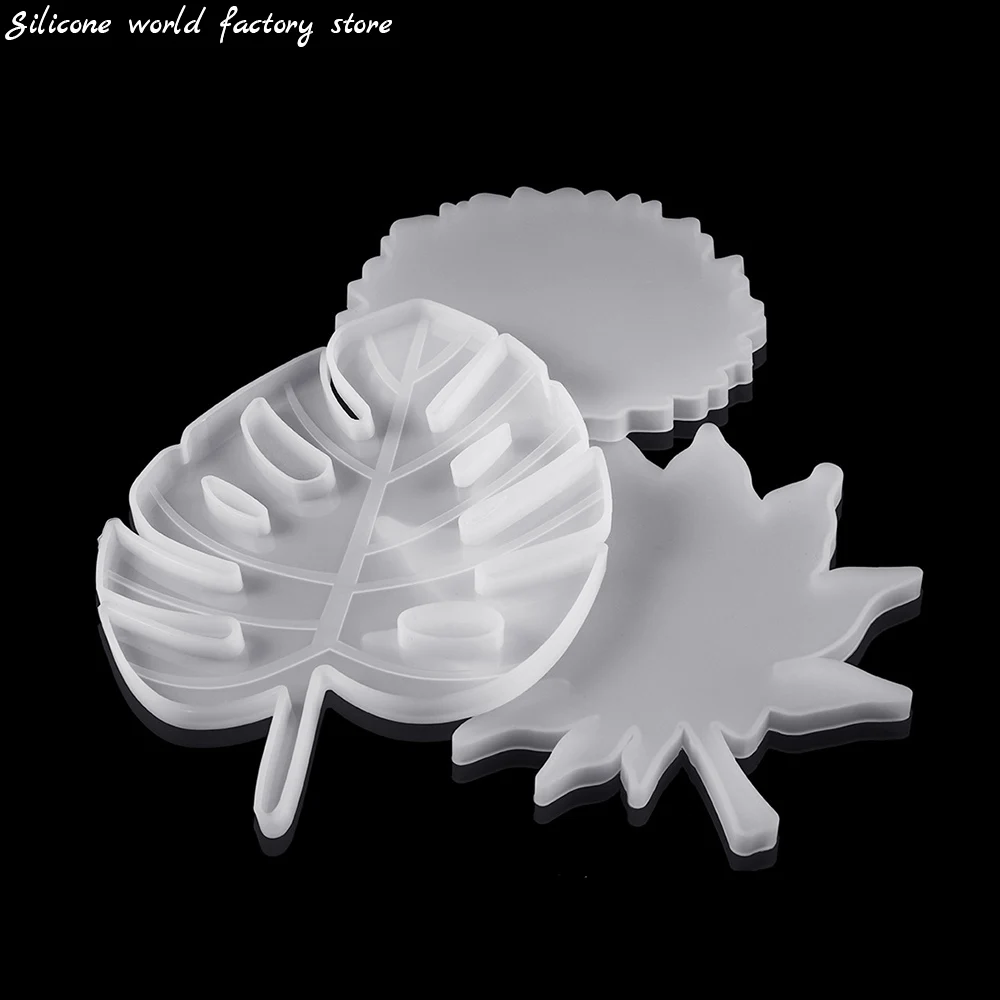 Silicone world  1 Pcs Maple Leaf Silicone Molds for DIY Epoxy Coasters Resin Mould Making Tools Home Decoration