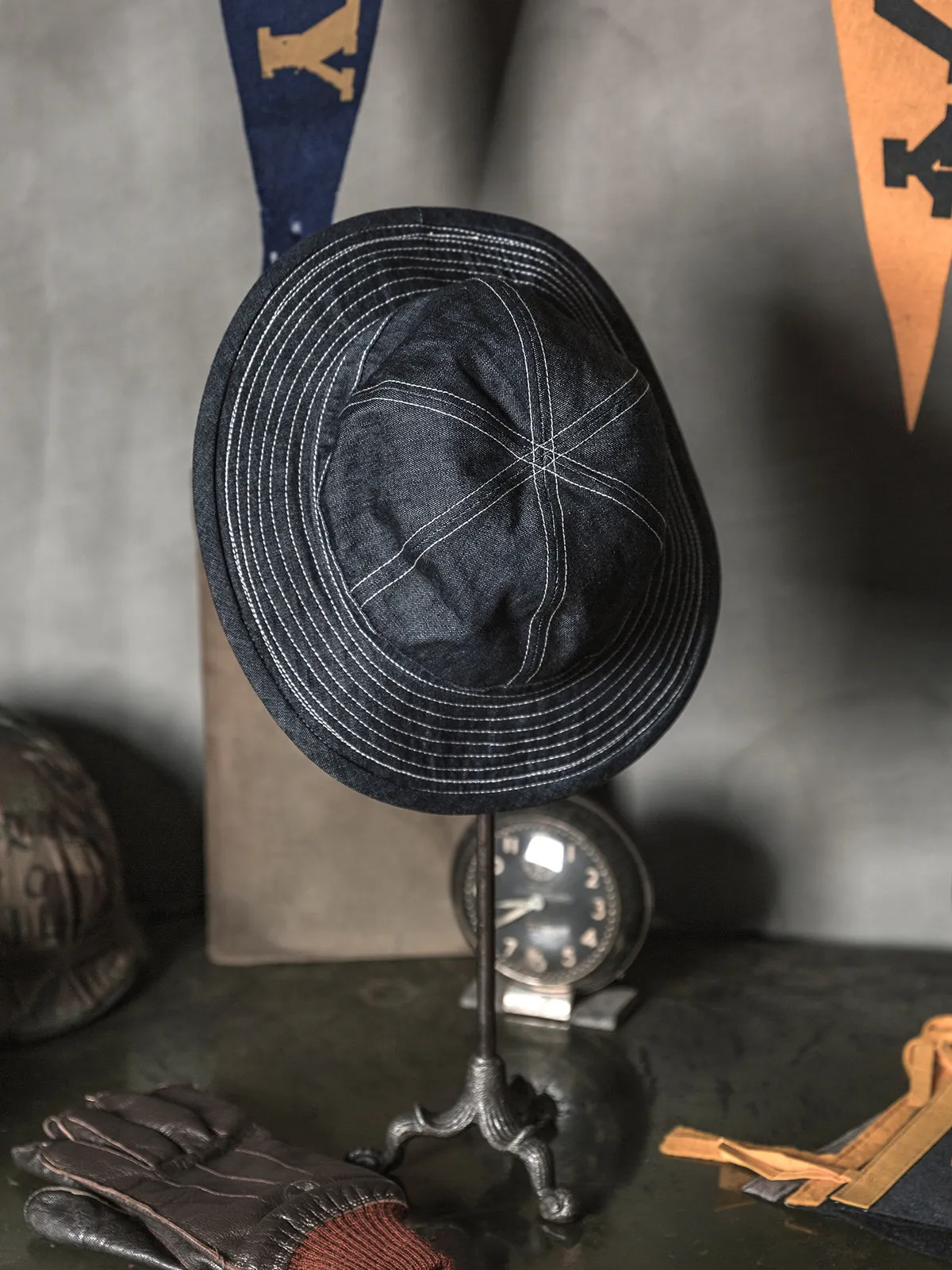 Bronson Vintage CCC Denim Work Cap Daisy Mae Bucket Hat Fisherman's Denim Hat