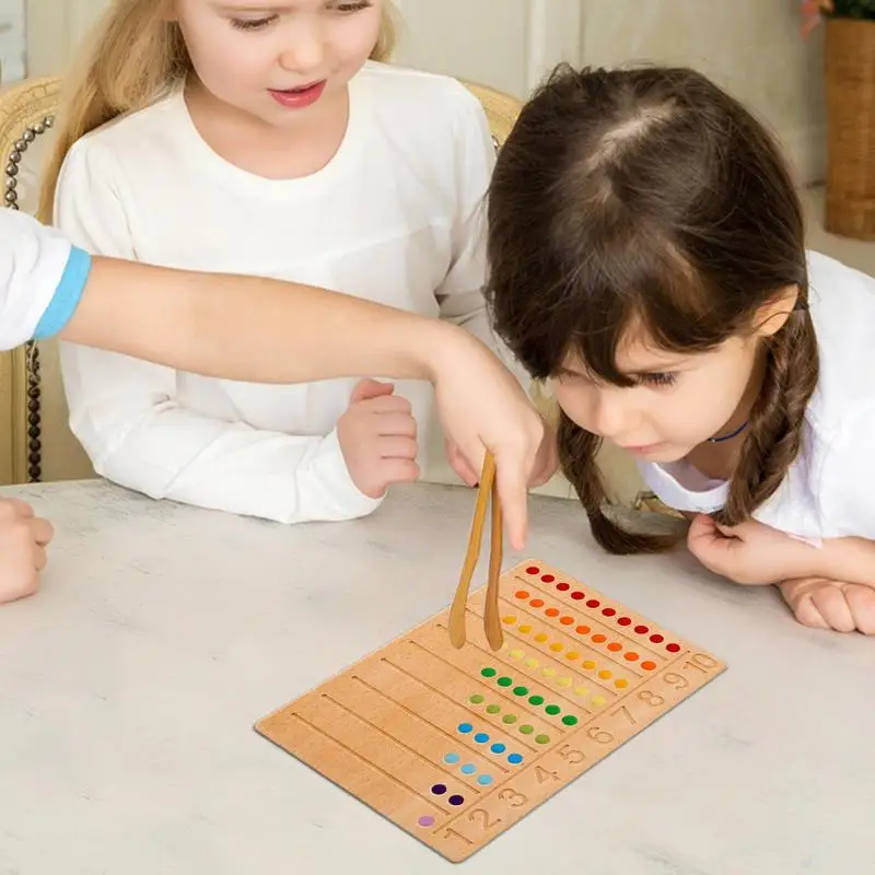 Kindergarten Math Games Bead Board Game Colorful Educational Games Counting Games Creative Preschool Learning Toys For Kids Ages