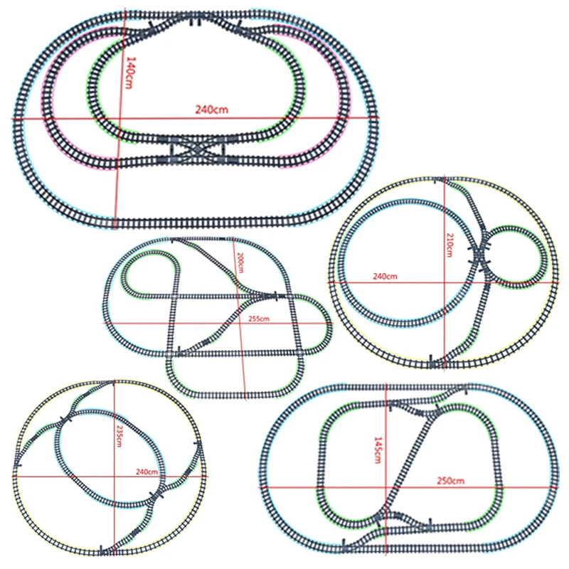 

City High-tech Trains Flexible Tracks Forked Straight Curved Rails Crossing Switch Building Block Bricks Creative Toys for kids