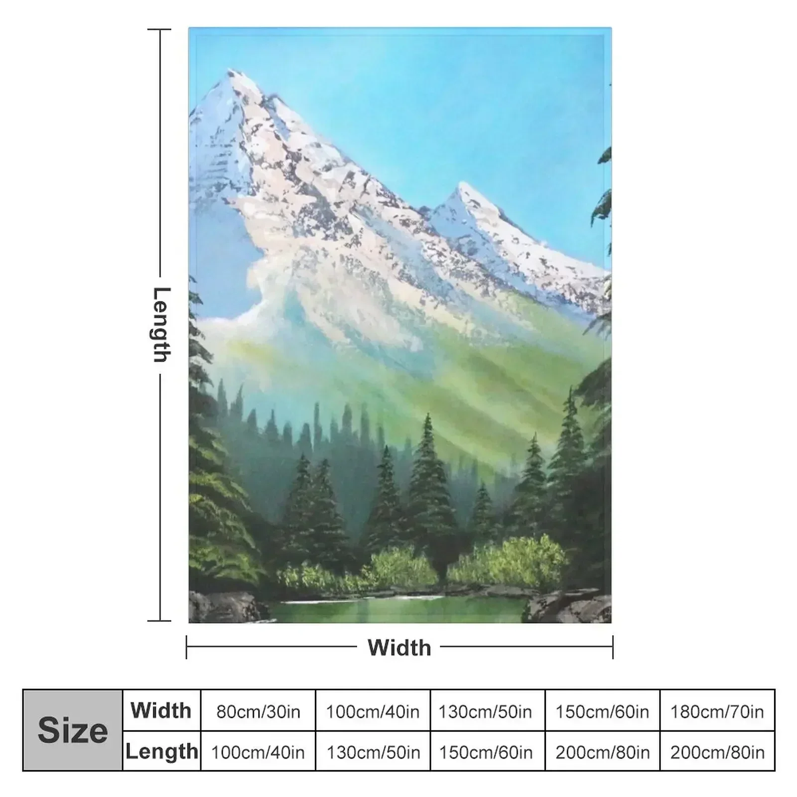 Bob Ross Inspired Landscape - Mountain Art Throw Blanket anime Thermals For Travel Soft Beds Blankets