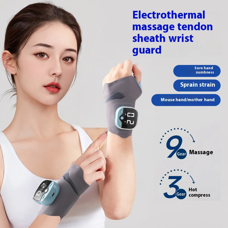 

EMS Wrist Guard Wrist Support Brace Smart Heating Wrist Support Strap 5 Modes 9 Levels Wrist Compression Brace for Home Office