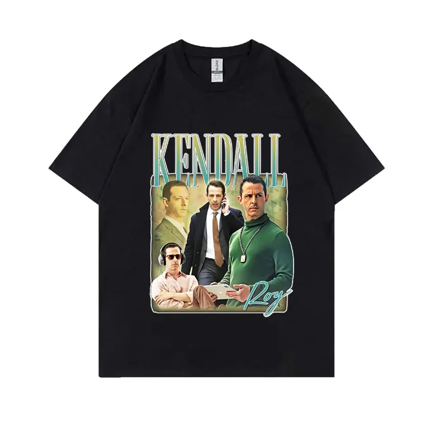Camiseta con estampado de Kendall Roy para hombre y mujer, ropa de calle de algodón de gran tamaño, Serie de Televisión, Serie de Televisión, colección de Logan