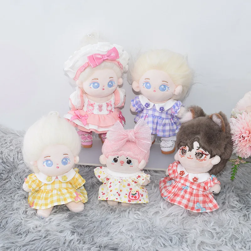 10cm Dolls Accessories Cotton Doll Clothes Rural Style Broken Flowers Beautiful Super Cheap Dress Up Brithday Gift for Friend