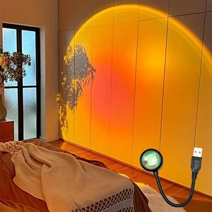 Mini atmosphere RGB Night light USB sunset Projection Lamp for tiktok photography selfie party house living room decoration 10 Main Sales Light Photography - №6