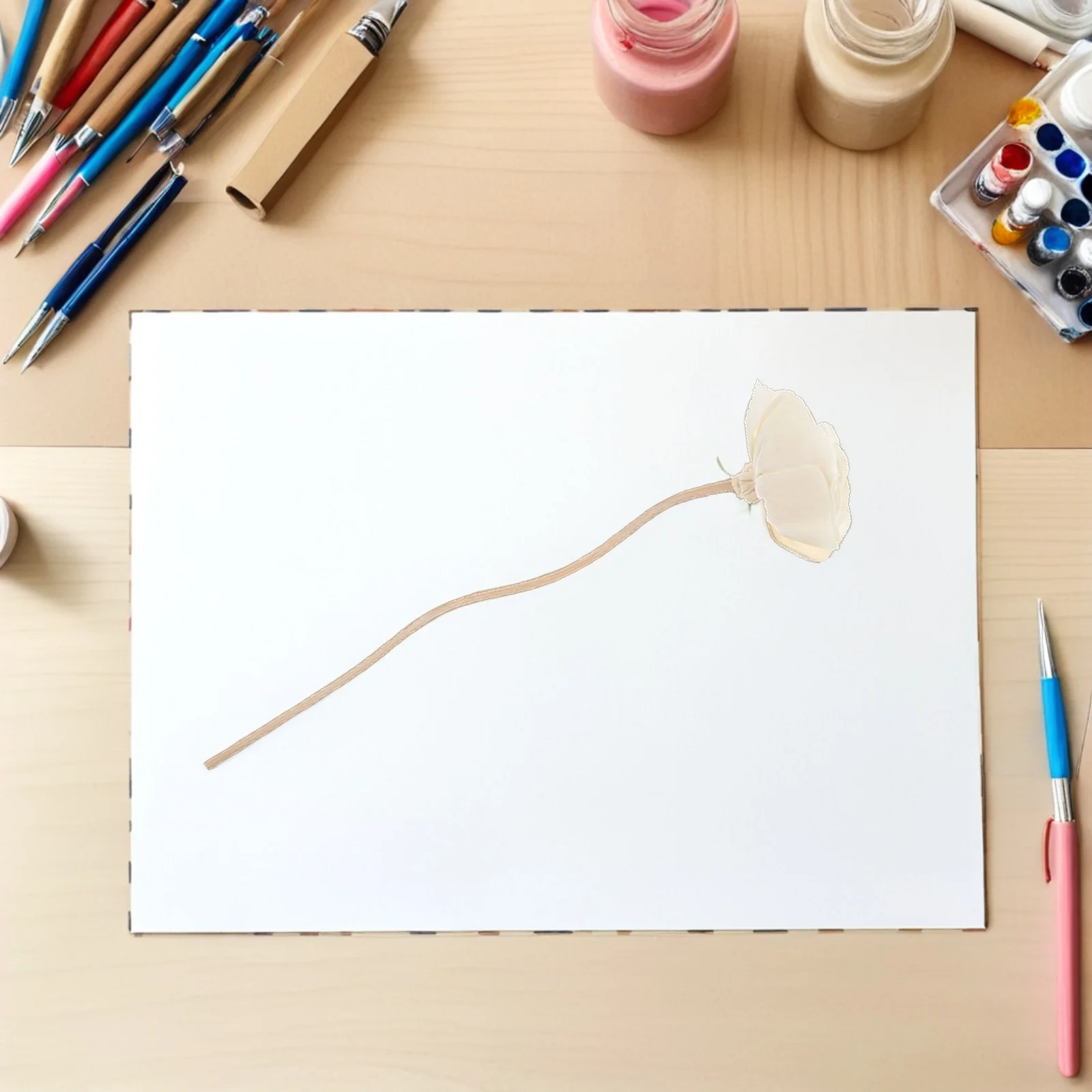 

Rattan Reed Diffuser 9Pcs Aroma Oil Diffuser Sticks Fragrance Diffuser with Dried Flowers Home Scent Decor