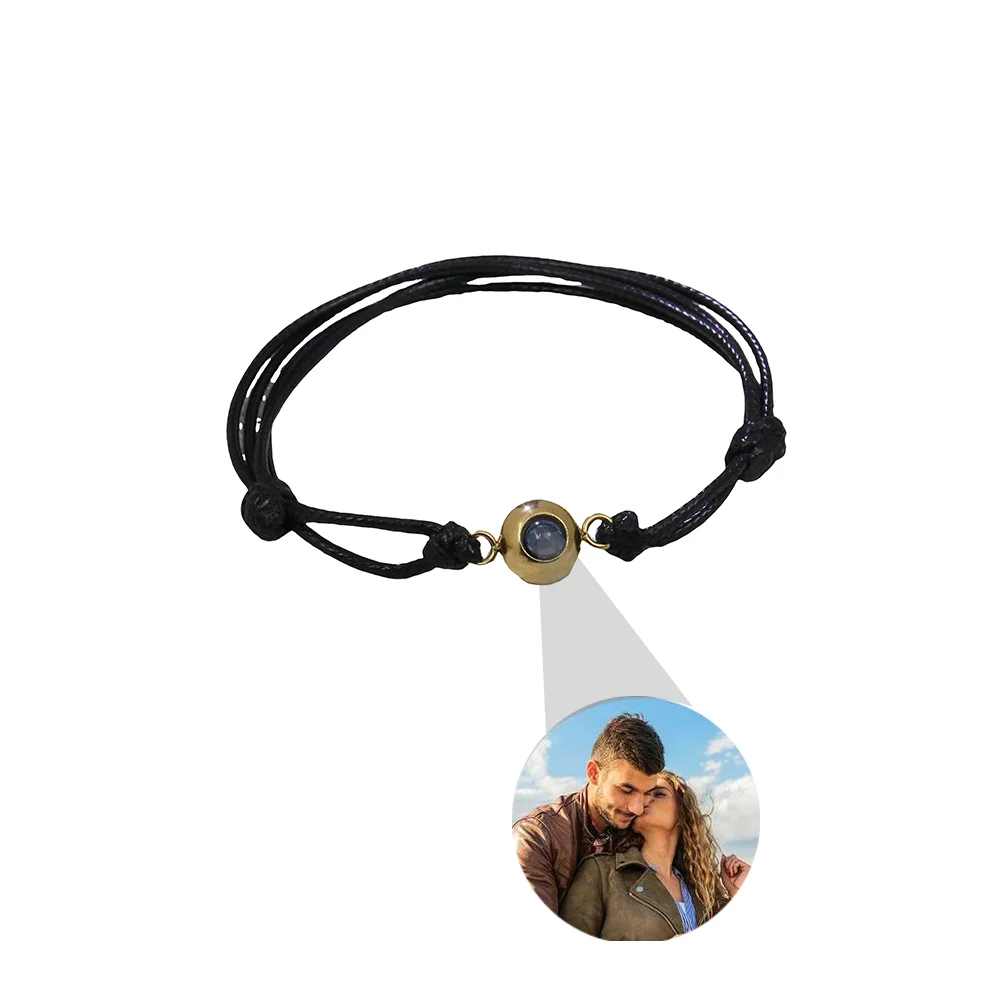 New Custom Double Layer Projection Bracelets Personalized Custom Photo Bracelets  Woven Projection Bracelets Women's Gift 2025 - Image 3