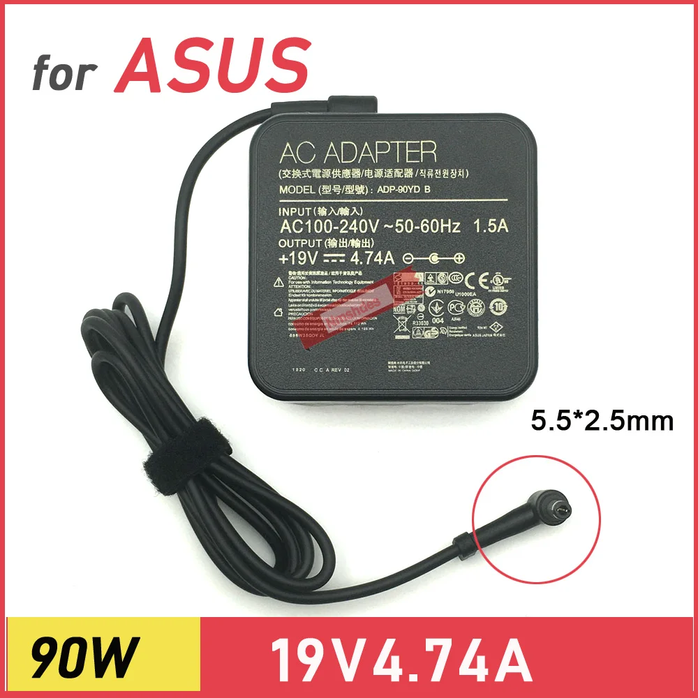 Carregador adaptador ac genuíno 19v 4.74a 90w para asus a52f a53e a53s s53u f555la n550 n56 r510c k550la k55a k55n vivobook laptop pow