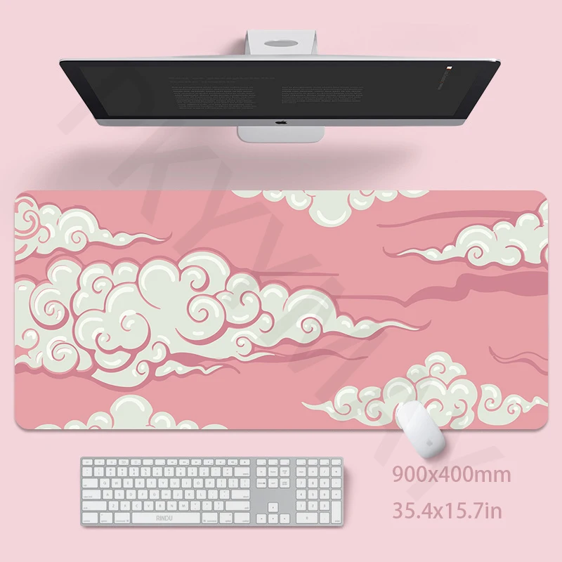 

Pink Mouse Mat 40x90cm Girl Gaming Mousepad Gamer Mouse Pad 55x100cm Cute Dek Pad Ladys Desk Mat Soft Pad For Table 30x80cm