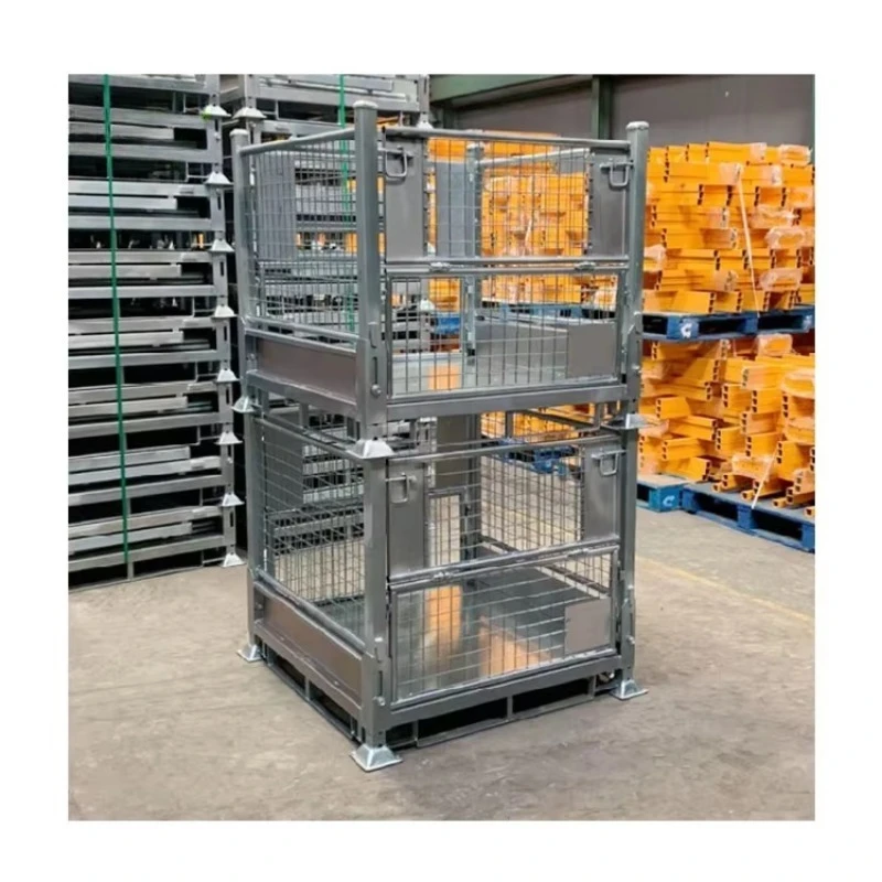 Heavy Load Auto Industrial Transport Lockable Durable Steel Metal Storage Boxes