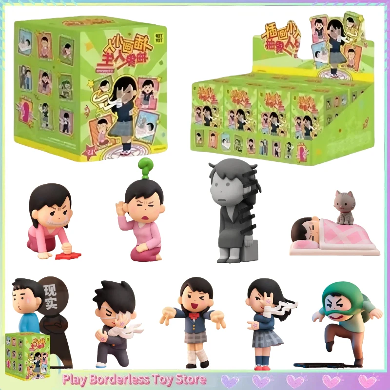 

Genuine Irasutoya Illustration People Abstract Life Series Blind Box Cute Funny Figure Desktop Decor Surprise Gifts Toys