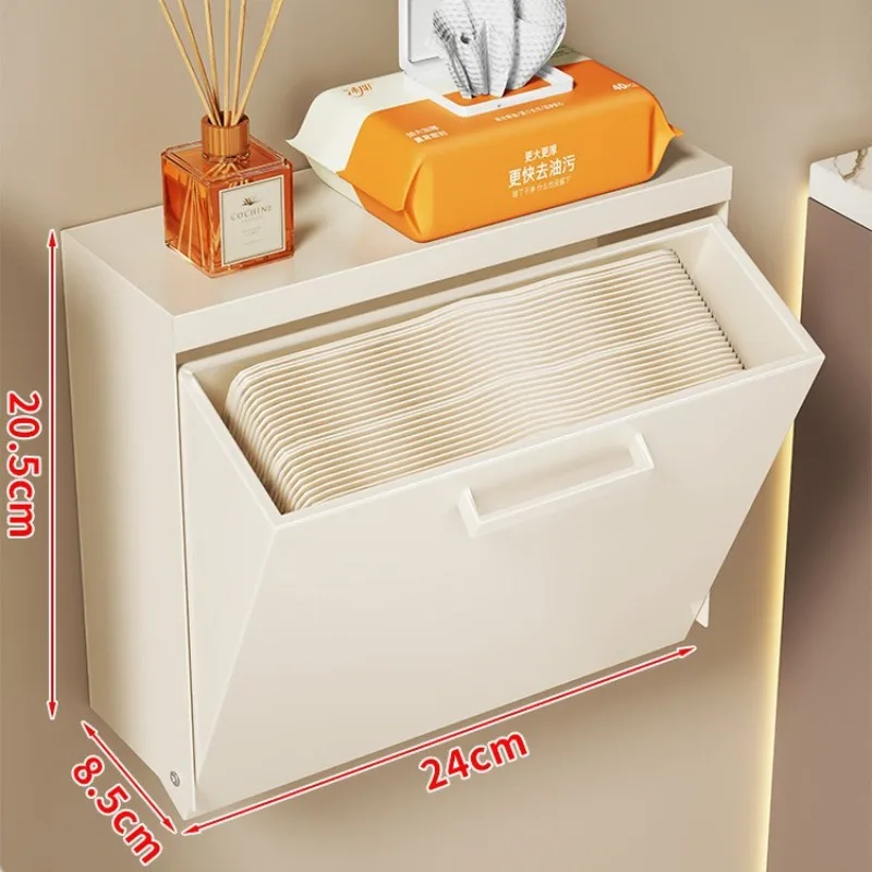 Punch‑Free Wall‑Mounted Toilet Paper Holder Box, Bathroom Tissue Storage Rack, No‑Drill Roll Paper Organizer for WC Restroom view 6