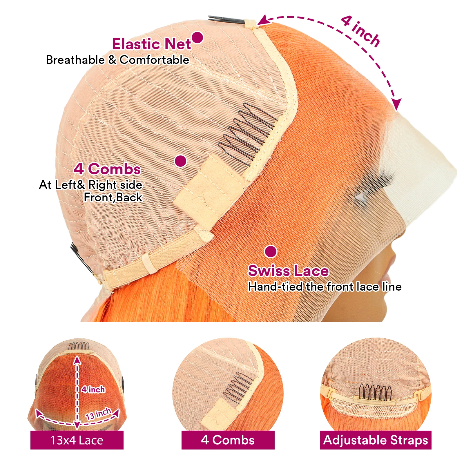 613 شقراء الدانتيل شعر مستعار أمامي شعر الإنسان مستقيم 13x4 HD الدانتيل الباروكة الأمامية 180% الكثافة 613 شقراء غلويليس قبل قطعها للنساء #5