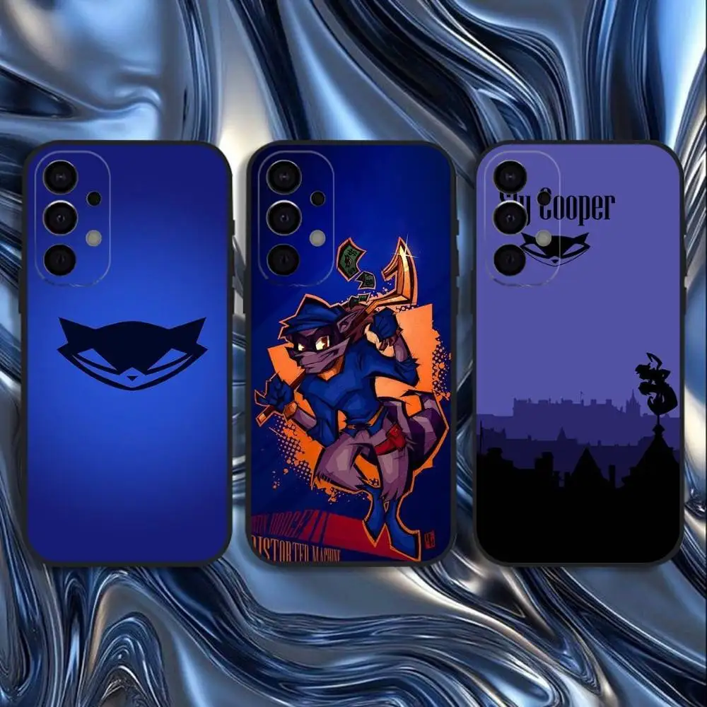 

Cartoon Sly Cooper Phone Case For Samsung S25,S24,S21,S22,S23,S30,Ultra,S20,Plus,Fe,Lite,5G Black Cover