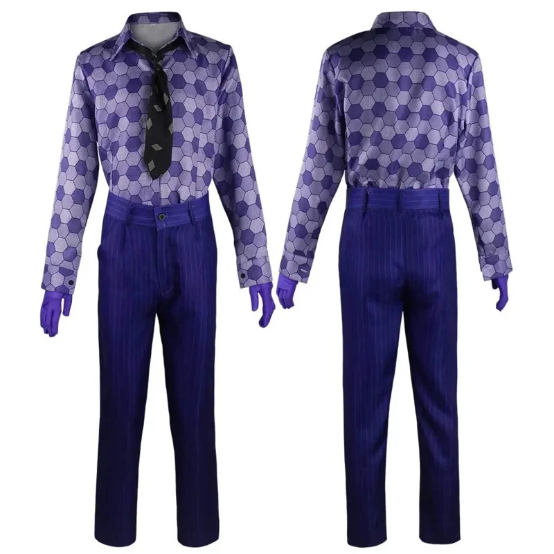 Costume de Cosplay Joker du Film Dark Knight, Déguisement de Super Méchant, Violet, pour Adulte, Homme, Enfant, Garçon, Nouvelle Collection 2025