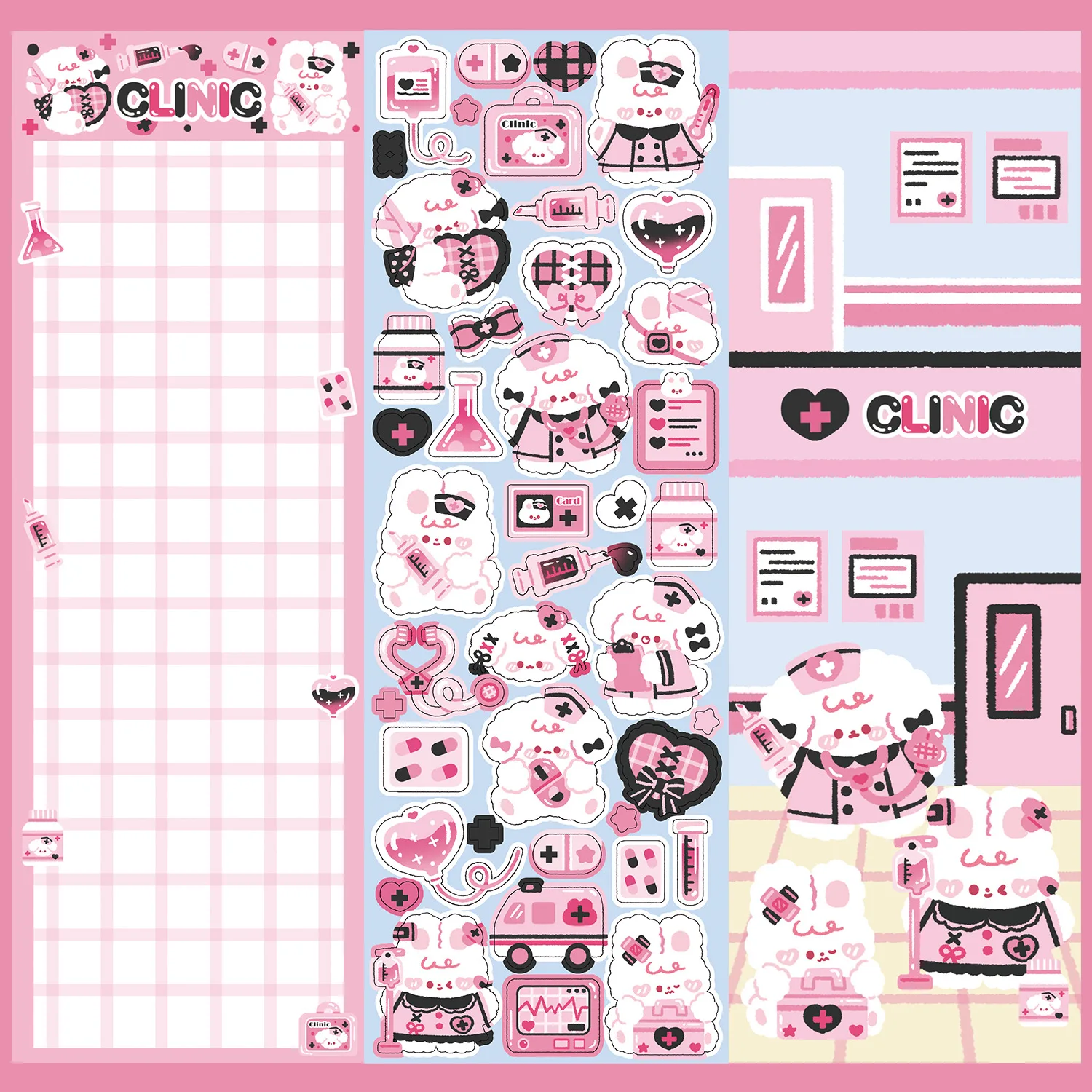 adesivos-da-serie-coelho-e-cachorro-em-estilo-cartoon-material-para-diy-goo-card-e-diario-criativo-adesivos-kawaii