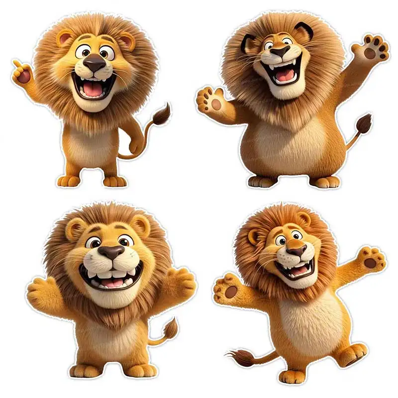 Funny Little Lion Car Sticker Vinyl Decal Waterproof Rear Window Motorcycle Camper Bumper Truck Laptop Decoration SH855