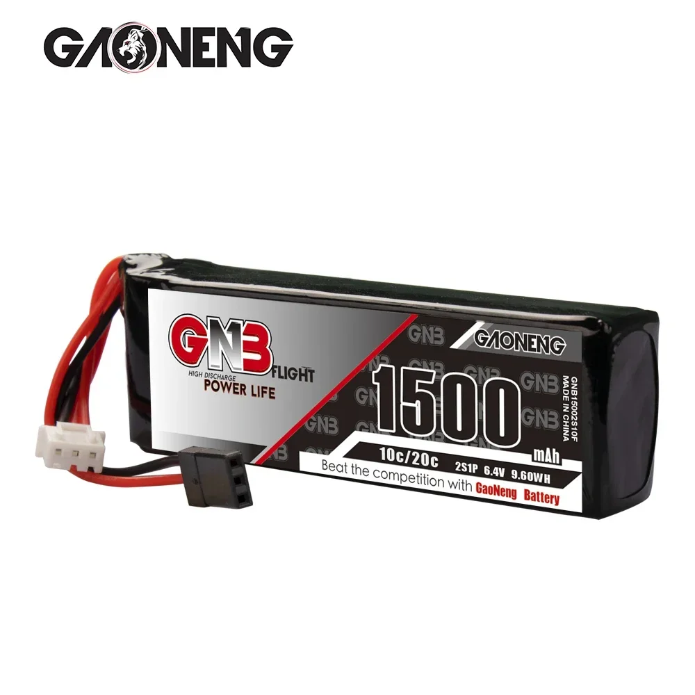 GAONENG GNB 1500mAh 2S 6.4V 10C LiFePO4 LiFe Battery RX Receiver Transmitter Battery With Futaba Connectors