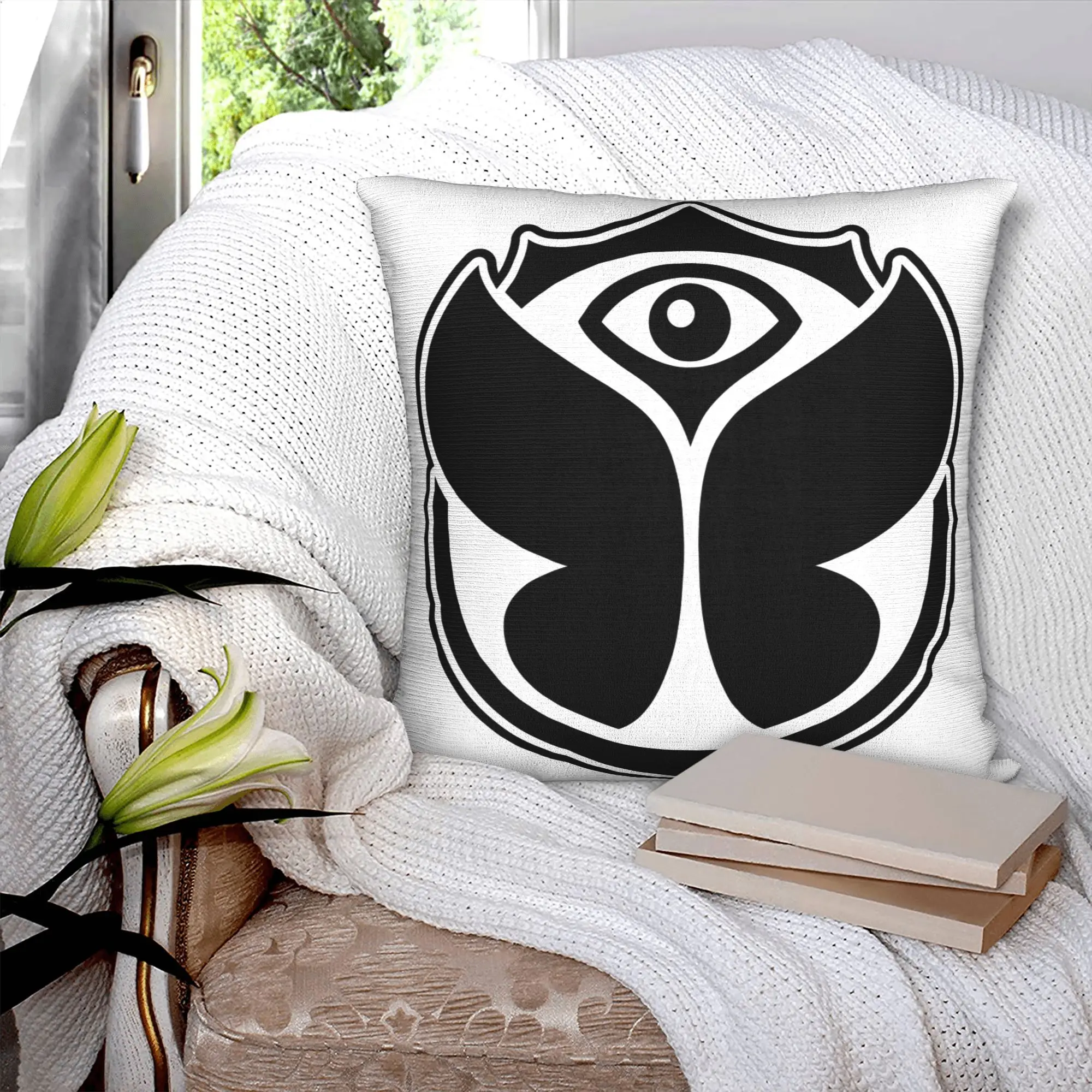 Luxury Tomorrowland Sofa Cushion Cover Velvet Belgian Electronic Dance Music Festival Pillow Case Home Decorative