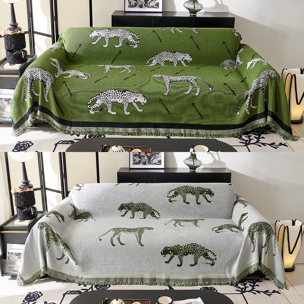 Wild Cheetah Blanket for sofa cover, cotton blend Sofa Blankets, Throw Blanket for Sofa Couch Bed Living Room outdoor
