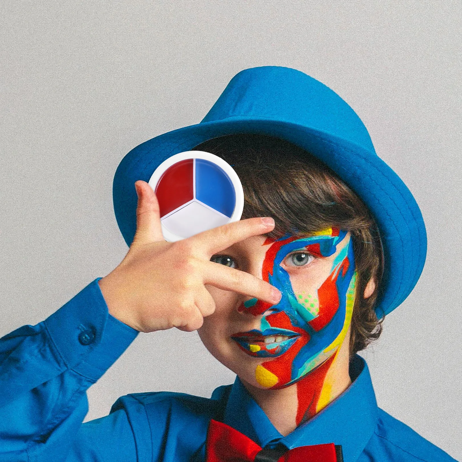 

1 Box Face Paint Body Skin-Safe Quick-Dry Halloween Party Festival Cosplay Football Fans Colorful Decor Face Painting