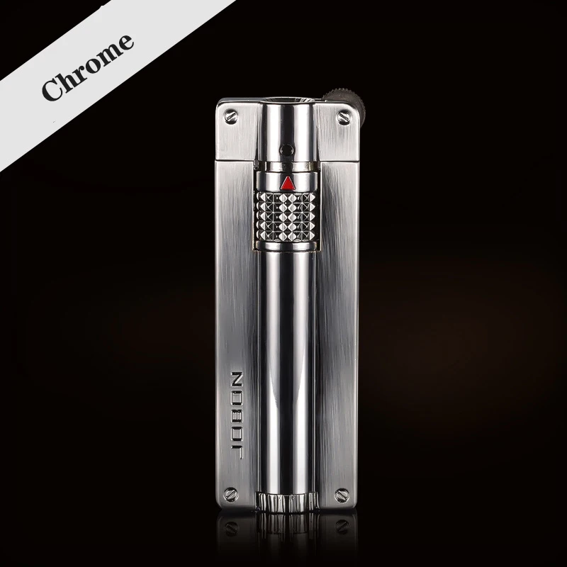 2023 New JOBON Creative Metal Outdoor Windproof Butane Gas Lighter Straight Blue Flame Turbo Torch Jet Cigar Lighter Men\'s Gift