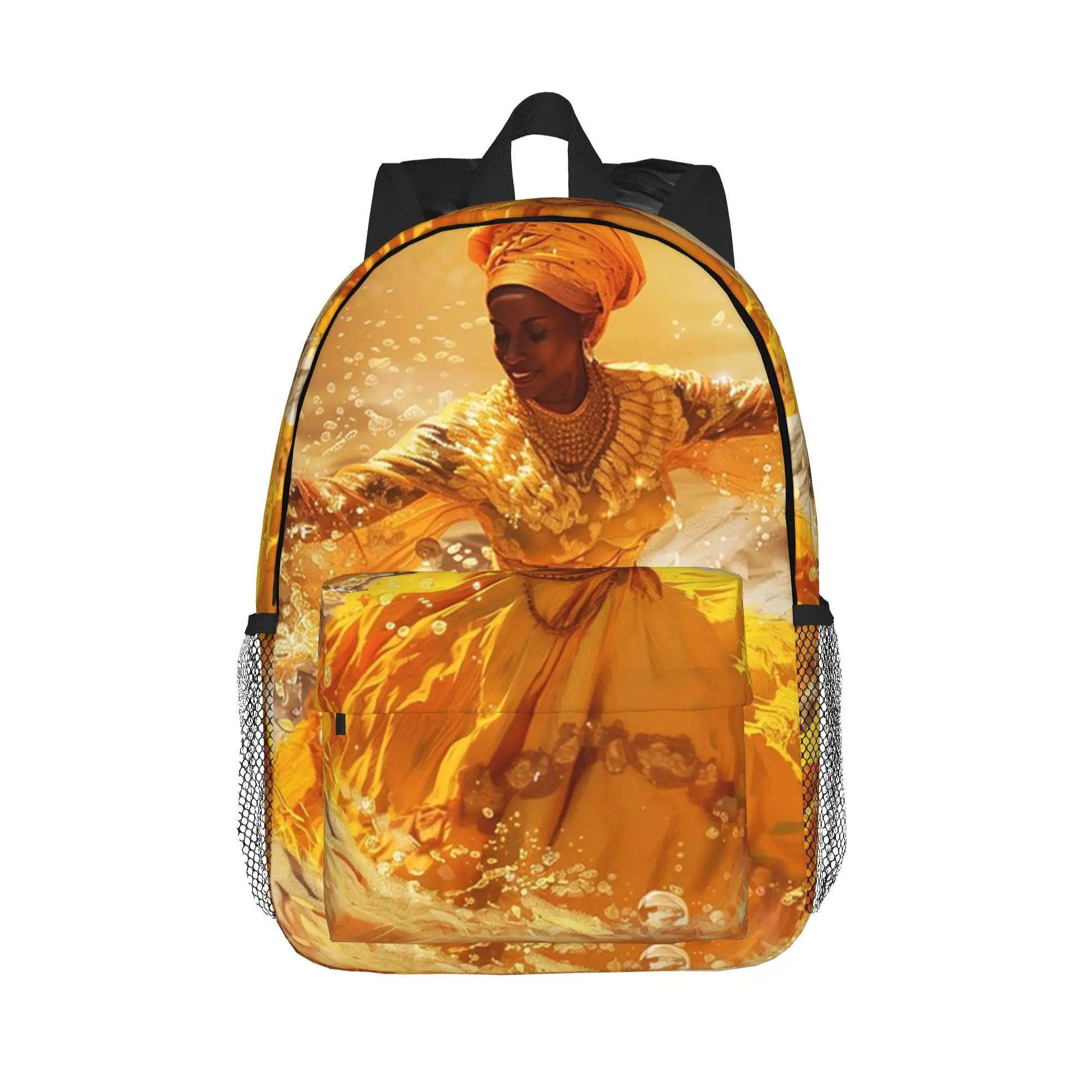 Oshun Yoruba Goddess Art Backpack Hot Sale Daypack Large Capacity Boys Girls BookBag Shoulder Bags for Men Women School Bag