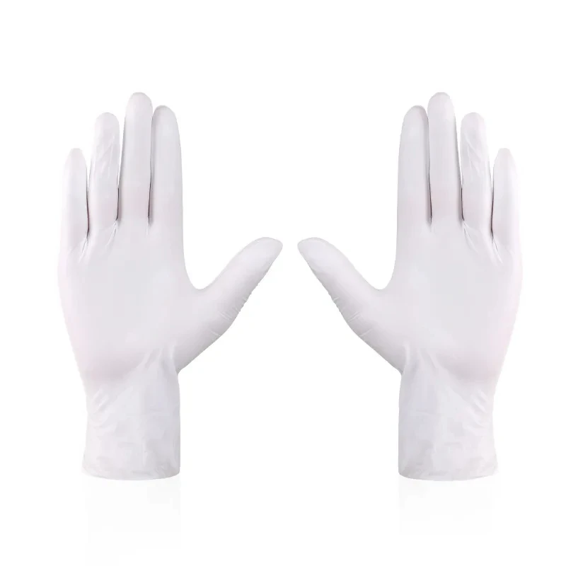 Disposable Gloves XS XL Medium Latex Powder Free White Nitrile Work Large Gloves For Cleaning Beauty Salons Laboratory Pet Care